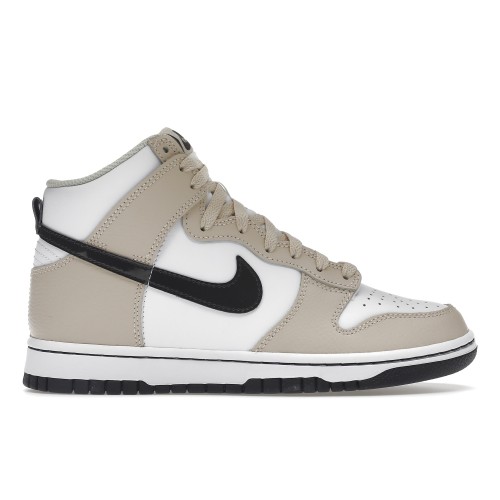 Кроссы Nike Dunk High White Sanddrift Brown (W) - женская сетка размеров