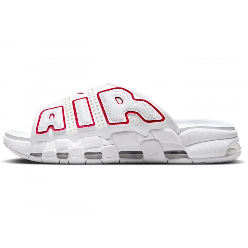 Кроссы Nike Air More Uptempo Slide White University Red - мужская сетка размеров