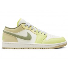Женские Jordan 1 Low Sail White Oil Green (W)