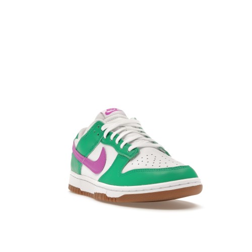 Кроссы Nike Dunk Low White Stadium Green Fuchsia (W) - женская сетка размеров