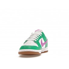 Женские кроссовки Nike Dunk Low White Stadium Green Fuchsia (W)