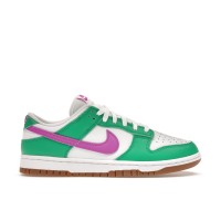 Женские кроссовки Nike Dunk Low White Stadium Green Fuchsia (W)