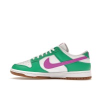 Женские кроссовки Nike Dunk Low White Stadium Green Fuchsia (W)