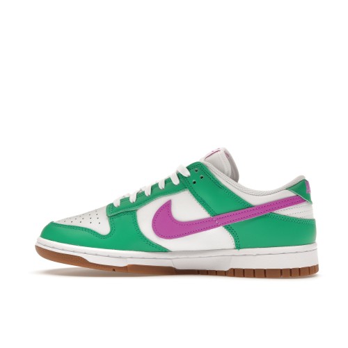 Кроссы Nike Dunk Low White Stadium Green Fuchsia (W) - женская сетка размеров