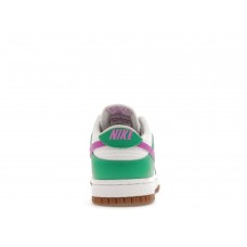 Женские кроссовки Nike Dunk Low White Stadium Green Fuchsia (W)