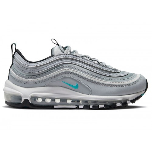 Кроссы Nike Air Max 97 SE Wolf Grey Teal Nebula (W) - женская сетка размеров