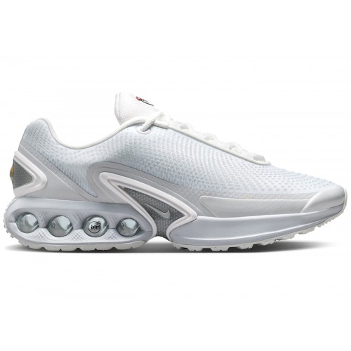 Кроссы Nike Air Max Dn White Metallic Silver (W) - женская сетка размеров