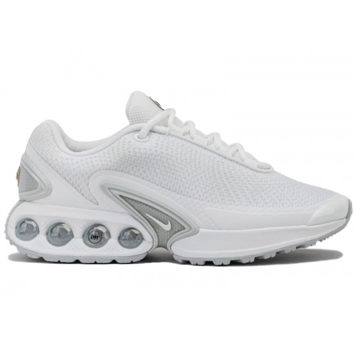 Кроссы Nike Air Max Dn White Metallic Silver (W) - женская сетка размеров