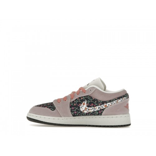 Air Jordan 1 Low SE GS Floral - подростковая сетка размеров