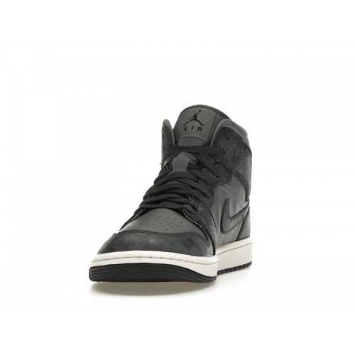 Wmns Air Jordan 1 Mid Distressed Smoke Grey - женская сетка размеров