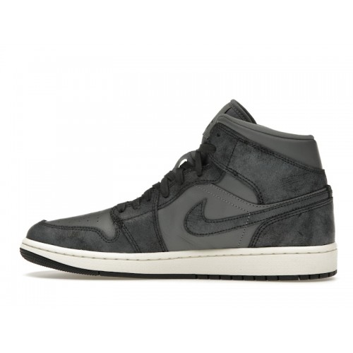 Wmns Air Jordan 1 Mid Distressed Smoke Grey - женская сетка размеров