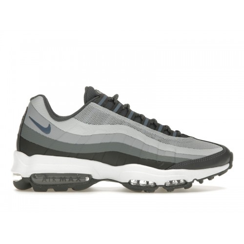 Кроссы Nike Air Max 95 Ultra Iron Grey Diffused Blue - мужская сетка размеров