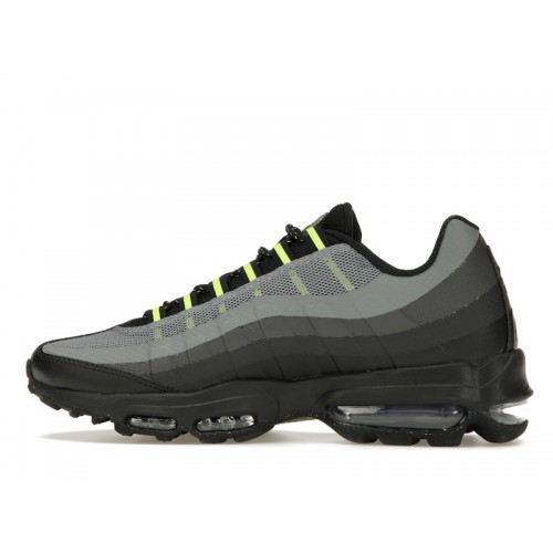 Кроссы Nike Air Max 95 Ultra Iron Grey Neon - мужская сетка размеров