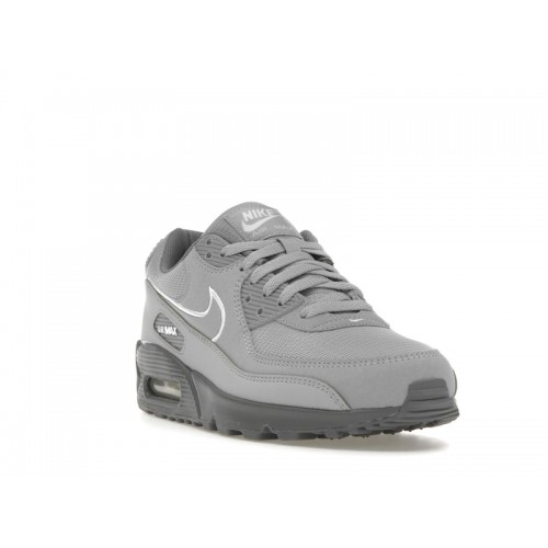 Кроссы Nike Air Max 90 Wolf Grey Cool Grey - мужская сетка размеров