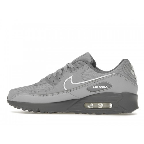 Кроссы Nike Air Max 90 Wolf Grey Cool Grey - мужская сетка размеров