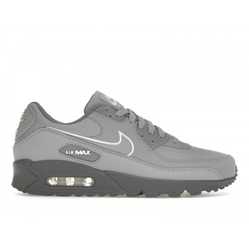 Кроссы Nike Air Max 90 Wolf Grey Cool Grey - мужская сетка размеров