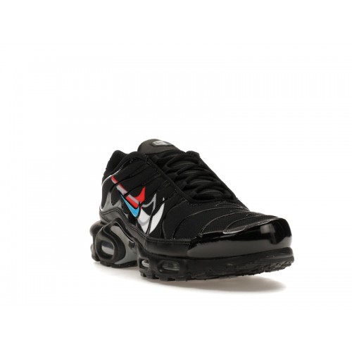 Кроссы Nike Air Max Plus Multi Swoosh Black Crimson - мужская сетка размеров