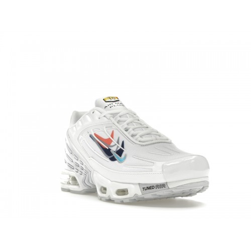 Кроссы Nike Air Max Plus 3 Multi Swoosh White Midnight Navy - мужская сетка размеров