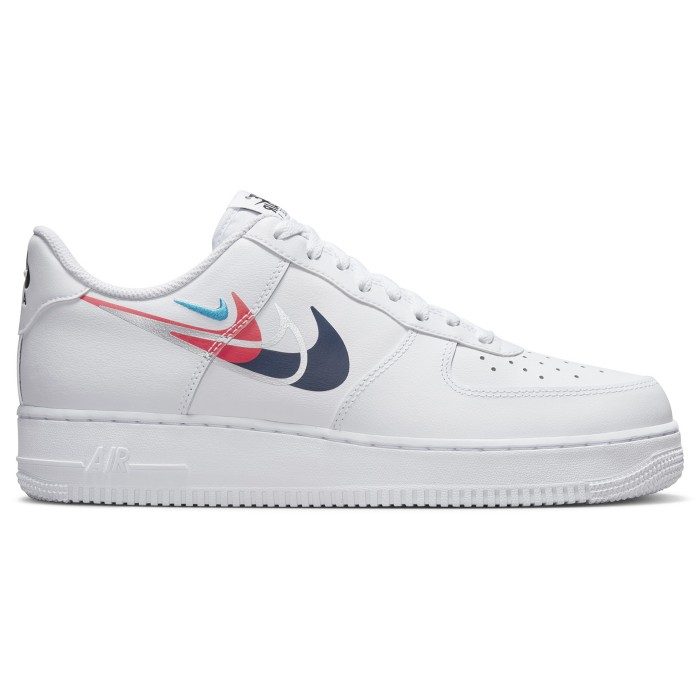 Nike Air Force 1 Low 07 Quadruple Swoosh White Navy Crimson