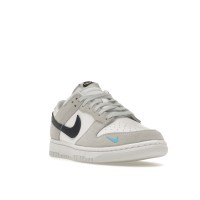 Nike Dunk Low White Grey Navy Aqua Mini Swoosh