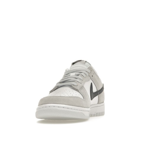 Кроссы Nike Dunk Low White Grey Navy Aqua Mini Swoosh - мужская сетка размеров