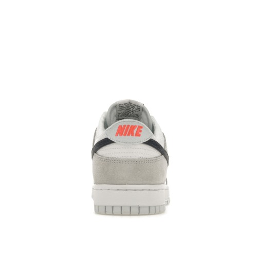 Кроссы Nike Dunk Low White Grey Navy Aqua Mini Swoosh - мужская сетка размеров