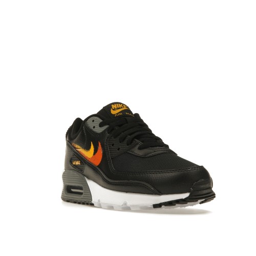 Кроссы Nike Air Max 90 Black University Gold - мужская сетка размеров