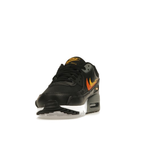 Кроссы Nike Air Max 90 Black University Gold - мужская сетка размеров