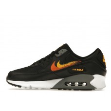 Nike Air Max 90 Spray Paint Swoosh Black University Gold