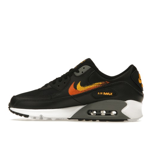 Кроссы Nike Air Max 90 Black University Gold - мужская сетка размеров