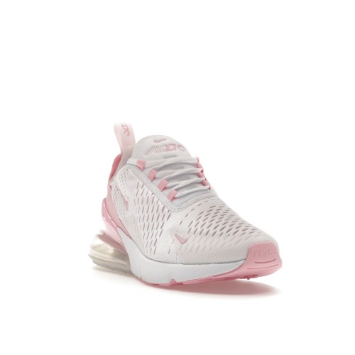 Кроссы Nike Air Max 270 White Soft Pink (W) - женская сетка размеров