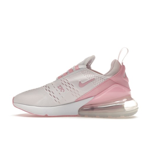 Кроссы Nike Air Max 270 White Soft Pink (W) - женская сетка размеров