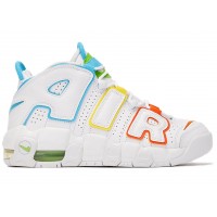Подростковые кроссовки Nike Air More Uptempo White Multi-Color (GS)
