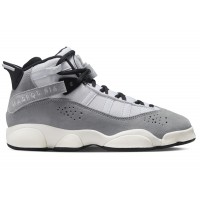 Подростковые Jordan 6 Rings Light Smoke Grey Black Sail White (GS)