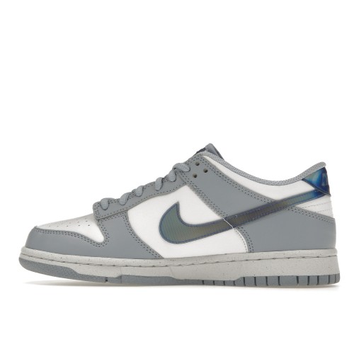 Кроссы Nike Dunk Low Next Nature Blue Whisper Iridescent (GS) - подростковая сетка размеров