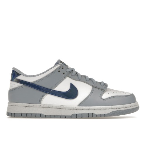 Кроссы Nike Dunk Low Next Nature Blue Whisper Iridescent (GS) - подростковая сетка размеров