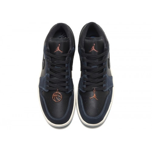 Wmns Air Jordan 1 Low SE Black Dark Obsidian - женская сетка размеров