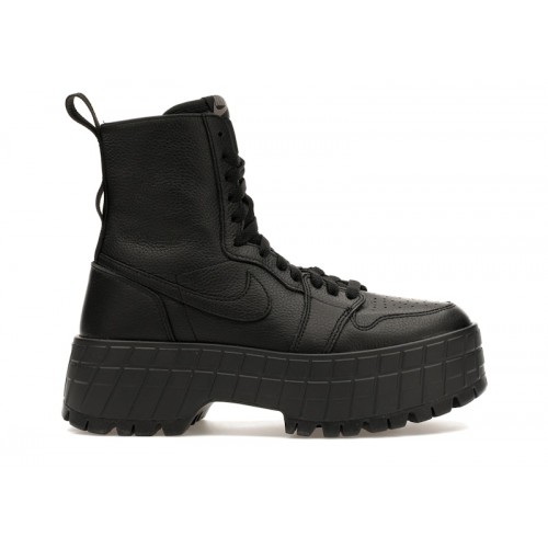 Wmns Air Jordan 1 High Brooklyn Triple Black - женская сетка размеров