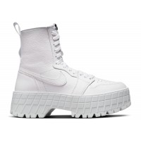 Женские Jordan 1 High Brooklyn Triple White (W)