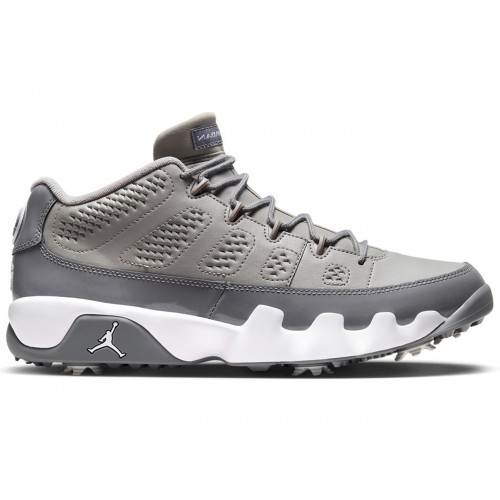 Кроссы Jordan 9 Retro Low Golf Cool Grey - мужская сетка размеров