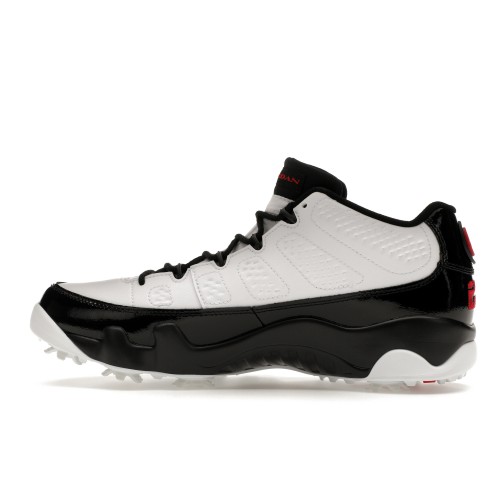 Кроссы Jordan 9 Retro Low Golf White Black True Red - мужская сетка размеров