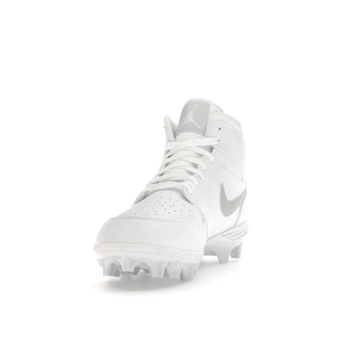 Кроссы Jordan 1 Mid TD Cleat White Grey Fog - мужская сетка размеров