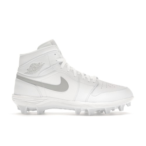 Кроссы Jordan 1 Mid TD Cleat White Grey Fog - мужская сетка размеров