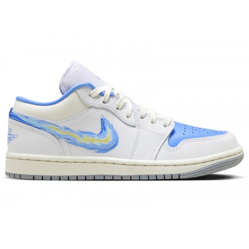 Кроссы Jordan 1 Low SE Just Skate University Blue (W) - женская сетка размеров