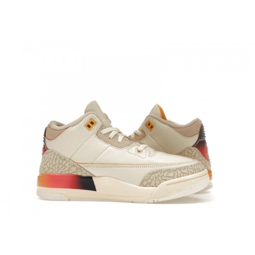 Кроссы Jordan 3 Retro SP J Balvin Medellín Sunset (PS) - детская сетка размеров