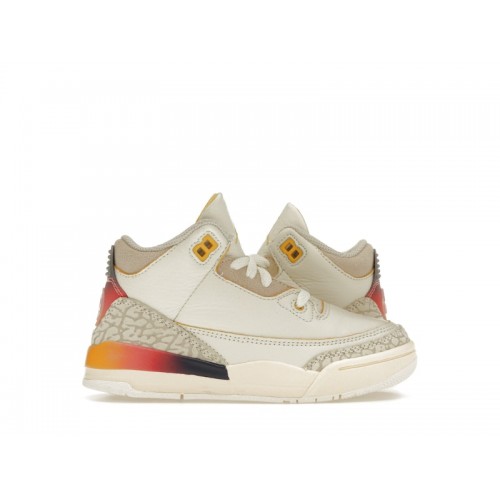 Кроссы Jordan 3 Retro SP J Balvin Medellín Sunset (PS) - детская сетка размеров
