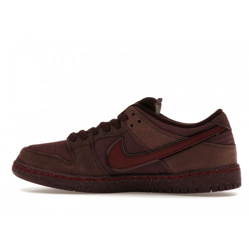 Кроссы Nike SB Dunk Low City of Love Burgundy Crush - мужская сетка размеров