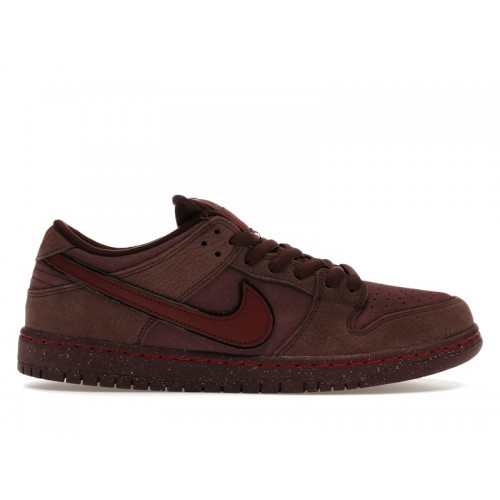 Кроссы Nike SB Dunk Low City of Love Burgundy Crush - мужская сетка размеров