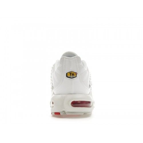 Кроссы Nike Air Max Plus Lace Utility White University Red (W) - женская сетка размеров