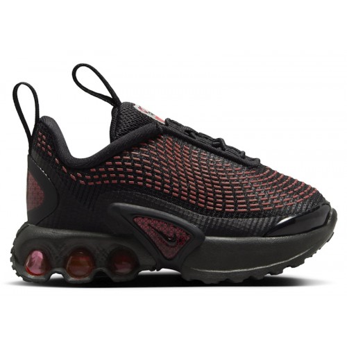 Кроссы Nike Air Max Dn Black Bright Crimson (TD) - детская сетка размеров